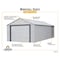 Arrow Storage Products Murryhill Steel Garage, 12 ft x 24 ft, 2-Tone Gray BGR1224FG - alternate 5